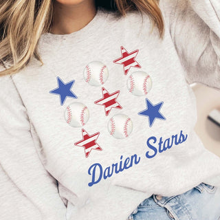 Darien Stars Collage Graphic Sweatshirt - Limeberry Designs