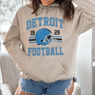 Detroit Football Graphic Hoodie - Limeberry Designs