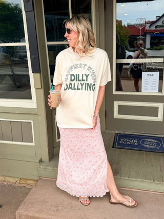 Dilly Dallying Graphic Comfort Color Tee - Limeberry Designs