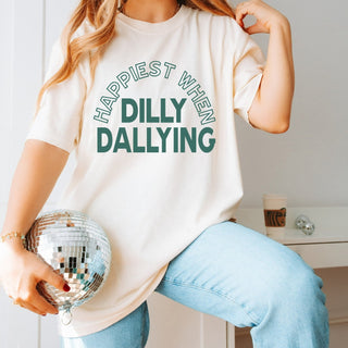 Dilly Dallying Wholesale Graphic Comfort Color Tee - Limeberry Wholesale