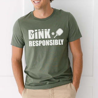 Dink Responsibly Pickleball Graphic Tee - Limeberry Designs