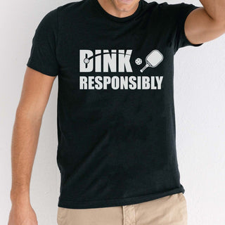 Dink Responsibly Pickleball Graphic Tee - Limeberry Designs