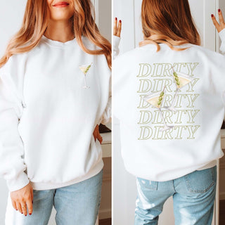 Dirty Martinis Front & Back Design Graphic Sweatshirt - Limeberry Designs