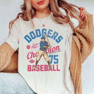 Dodgers Vintage Baseball Team Wholesale Tee - Fast Shipping - Limeberry Designs