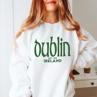 Dublin Ireland Est 988 Wholesale Graphic Sweatshirt - Fast Shipping - Limeberry Designs