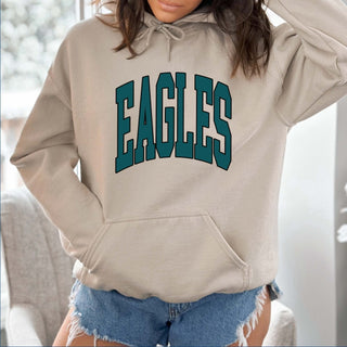 Eagles Collegiate Letter Graphic Sweatshirt + Hoodie