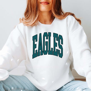 Eagles Collegiate Letter Graphic Sweatshirt + Hoodie