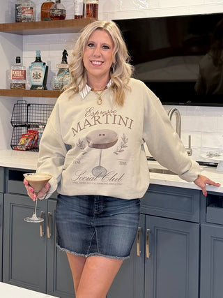 Espresso Martini Social Club Crew Sweatshirt - Limeberry Designs