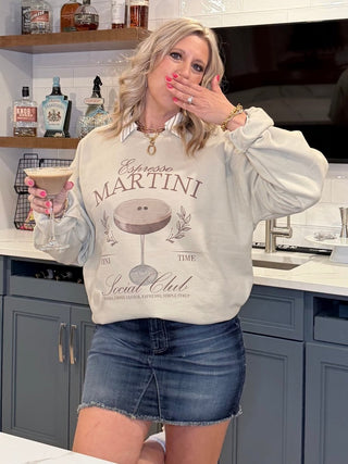 Espresso Martini Social Club Crew Sweatshirt - Limeberry Designs