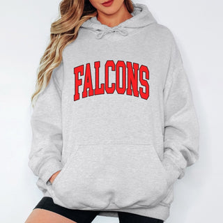 Falcons Collegiate Letter Graphic Sweatshirt + Hoodie - Limeberry Designs