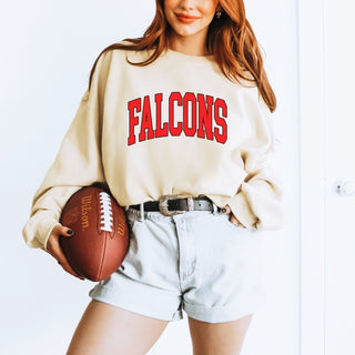 Falcons Collegiate Letter Graphic Sweatshirt + Hoodie - Limeberry Designs