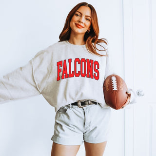 Falcons Collegiate Letter Graphic Sweatshirt + Hoodie - Limeberry Designs