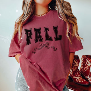 Fall Bow Comfort Color Graphic Tee - Limeberry Designs