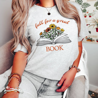 Fall for a Great Book Bella Graphic Tee - Limeberry Designs