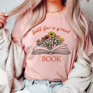 Fall for a Great Book Bella Graphic Tee - Limeberry Designs