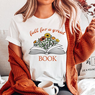 Fall for a Great Book Bella Graphic Tee - Limeberry Designs