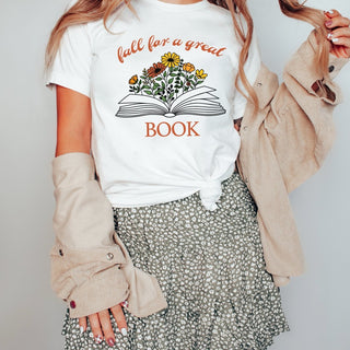 Fall for a Great Book Bella Graphic Tee - Limeberry Designs