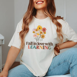 Fall in Love with Learning Bella Graphic Tee - Limeberry Designs