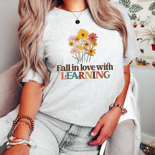 Fall in Love with Learning Bella Graphic Tee - Limeberry Designs