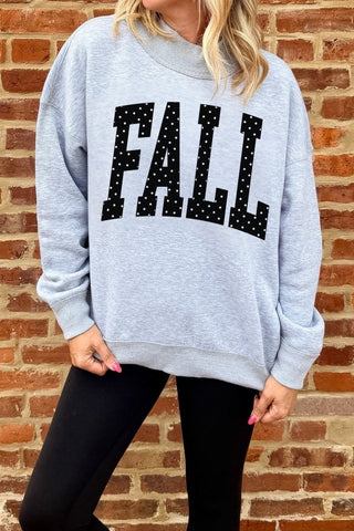 Fall Polka Dot Mockneck Sweatshirt - Limeberry Designs