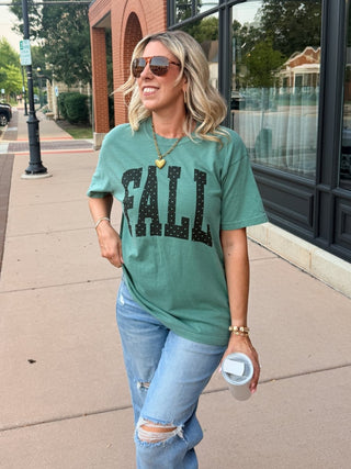 Fall Polka Dots Comfort Color Graphic Tee - Limeberry Designs