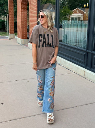 Fall Polka Dots Comfort Color Graphic Tee - Limeberry Designs
