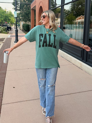 Fall Polka Dots Comfort Color Graphic Tee - Limeberry Designs