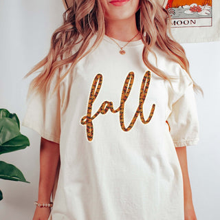 Fall Script Floral Lace Comfort Color Graphic Tee - Limeberry Designs