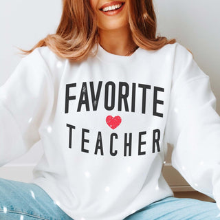 Favorite Teacher Bella Soft Crew Sweatshirt - Limeberry Designs