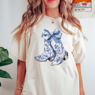Floral Boots Wholesale Graphic Comfort Color Tee - Limeberry Wholesale