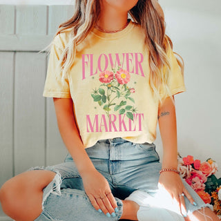 Flower Market Comfort Color Graphic Tee - Limeberry Designs
