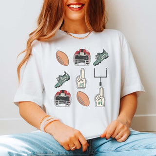 Football Collage Graphic Tee - Limeberry Designs