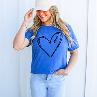 Football Heart Graphic Tee - Limeberry Designs