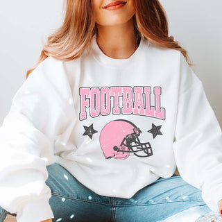 Football Helmet Pink Sweatshirt - Limeberry Designs