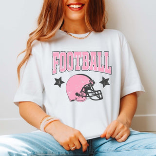 Football Helmet Pink Wholesale Graphic Tee - Limeberry Designs