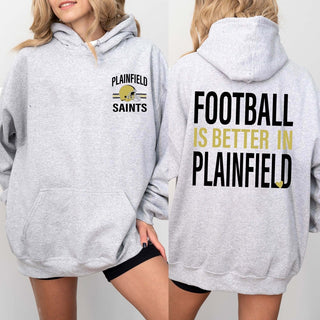 Football Is Better In Plainfield Front & Back Hoodies - Limeberry Designs