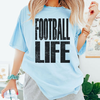 Football Life Comfort Color Tee - Limeberry Designs