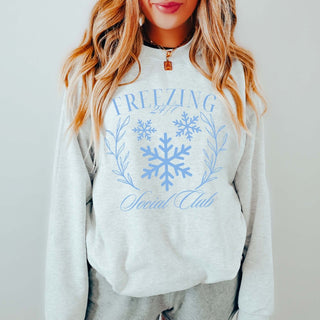 Freezing 24/7 Social Club Graphic Sweatshirt - Limeberry Designs