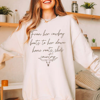 From Her Cowboy Boots Wholesale Sweatshirt - Rapid Shipping - Limeberry Designs