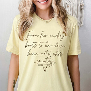 From Her Cowboy Boots Wholesale Tee - Fast Shipping - Limeberry Designs