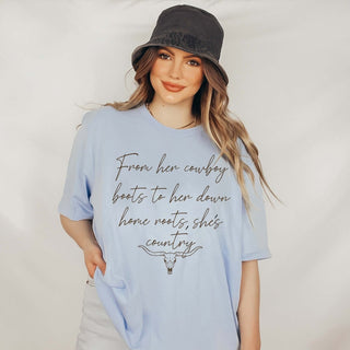 From Her Cowboy Boots Wholesale Tee - Fast Shipping - Limeberry Designs