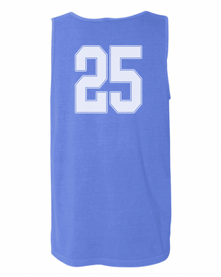 Galaxy Collegiate Comfort Color Tank - Custom Number Optional Add - On - Limeberry Designs