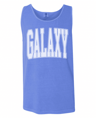 Galaxy Collegiate Comfort Color Tank - Custom Number Optional Add - On - Limeberry Designs