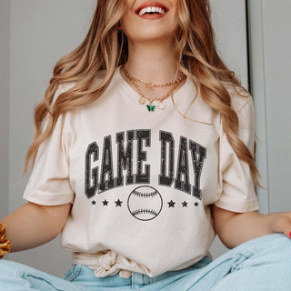 Game Day Baseball And Stars Wholesale Tee - Quick Ship - Limeberry Designs