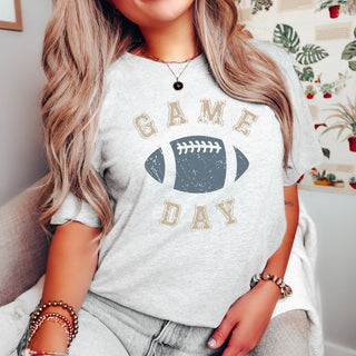 Game Day Blue Football Graphic Tee - Limeberry Designs