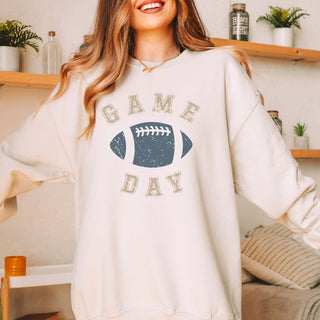 Game Day Blue Football Sweatshirt - Limeberry Designs