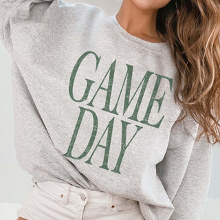 Game Day Vintage Print Ash Graphic Sweatshirt - Limeberry Designs