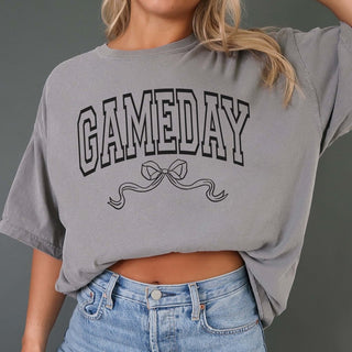 Gameday Bow Comfort Color Tee - Limeberry Designs