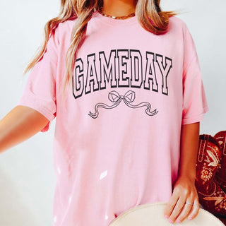 Gameday Bow Comfort Color Tee - Limeberry Designs