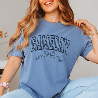 Gameday Bow Comfort Color Tee - Limeberry Designs